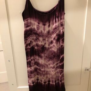 Planet Blue Silk Tie-Dye Mini Dress